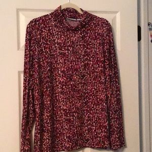 Susan Graver Long Sleeve Turtle Neck Top Size XL